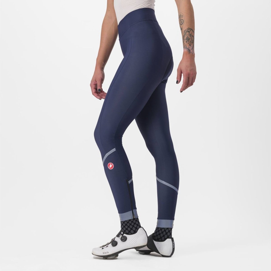 Castelli VELOCISSIMA THERMAL Naisten Leggings Sininen Hopea | YKUO-61982