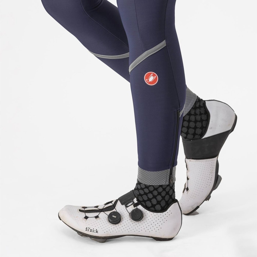 Castelli VELOCISSIMA THERMAL Naisten Leggings Sininen Hopea | YKUO-61982