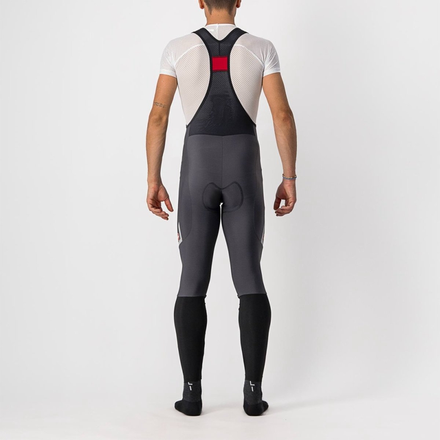 Castelli VELOCISSIMO 5 Miesten Bib Sukkahousut Tummanharmaat Hopea | ZXIY-85341