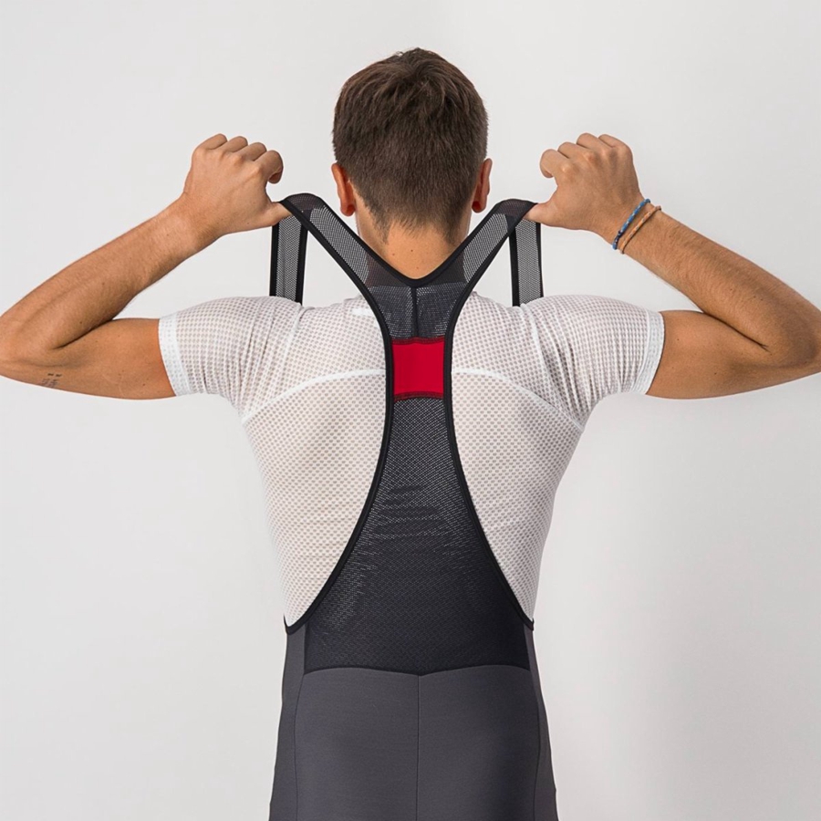 Castelli VELOCISSIMO 5 Miesten Bib Sukkahousut Tummanharmaat Hopea | ZXIY-85341