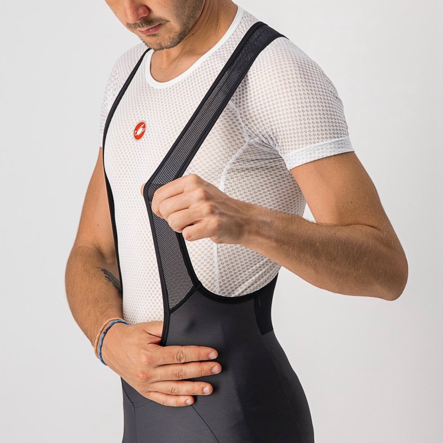 Castelli VELOCISSIMO 5 Miesten Bib Sukkahousut Tummanharmaat Hopea | ZXIY-85341